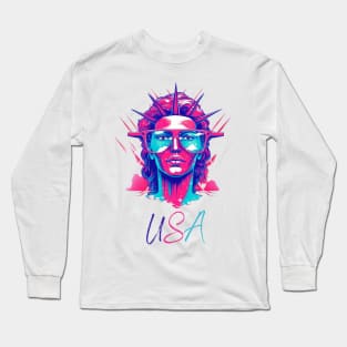 Summer style of Statue of Liberty Long Sleeve T-Shirt